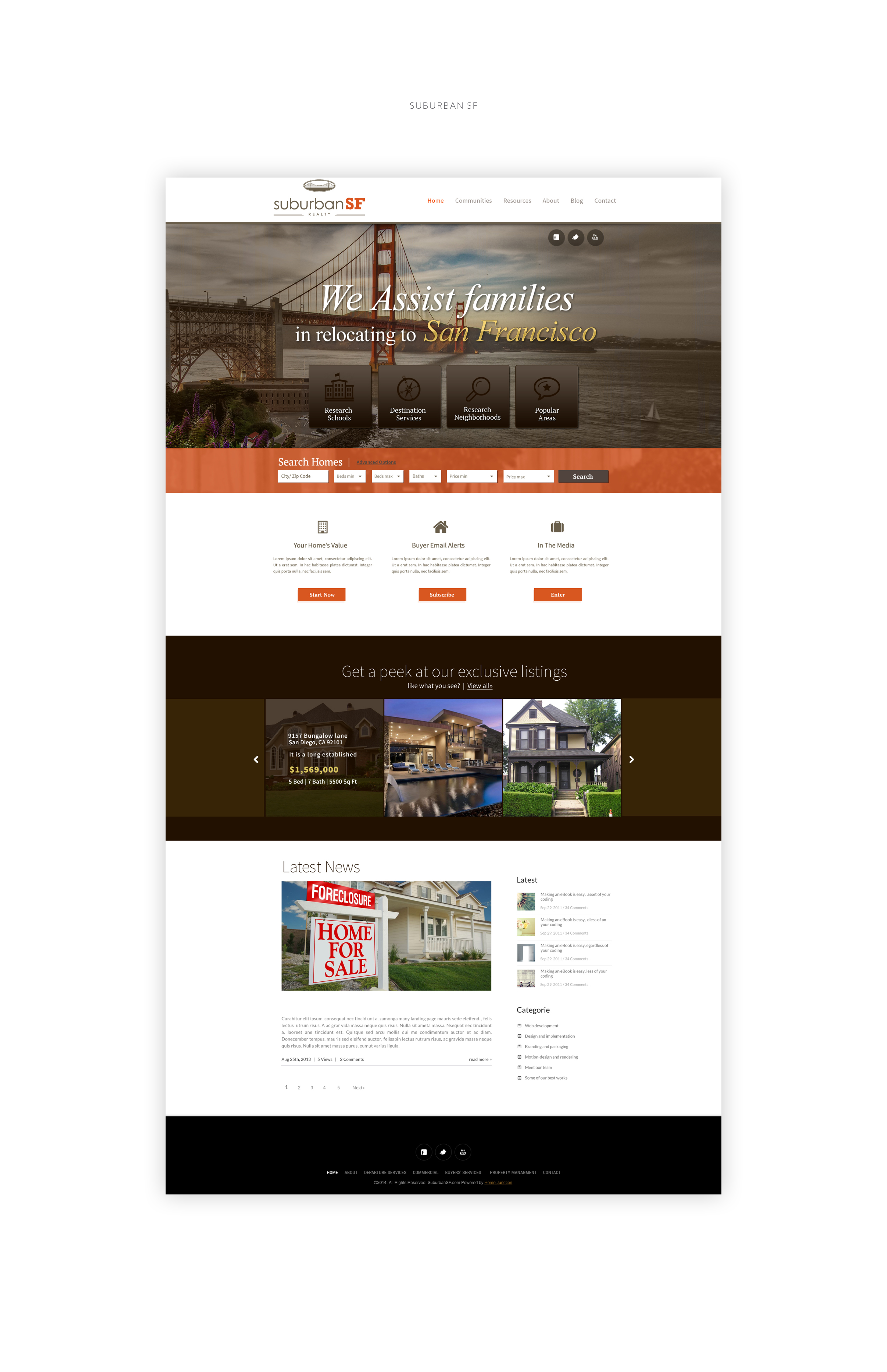 Website design, Suburban SF